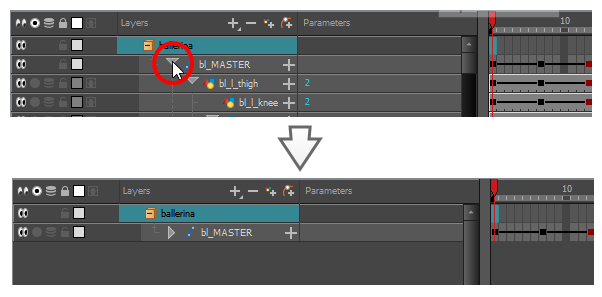 イージング - キーフレームの選択