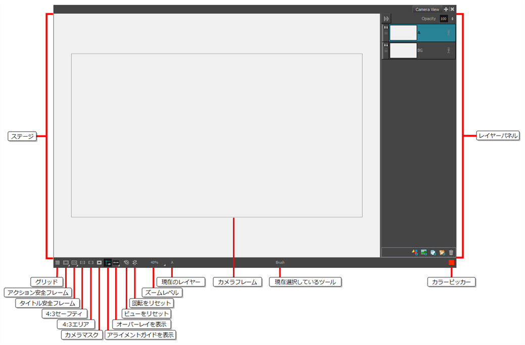 Storyboard Pro 7オンラインヘルプ カメラビュー